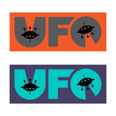Star ship UFO or aliens sign or logo