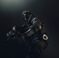special forces soldier police, swat team member