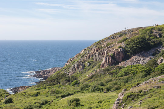 Rocky coastline in Sweden