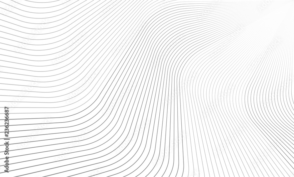 Poster vector illustration of the pattern of gray lines on white background. eps10.