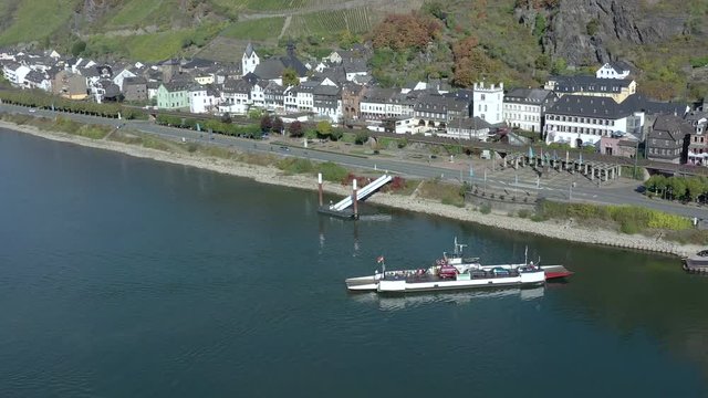 Aerial View of Lof in the Rhine Valley Germany