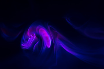 purple, blue, pink smoke (evaporation) on a black background