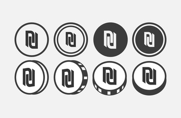 Currency icon. Money. Israeli new shekel. Vector illustration.