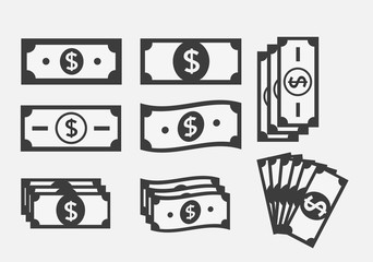 Currency icon. Money. Dollar. Vector illustration.