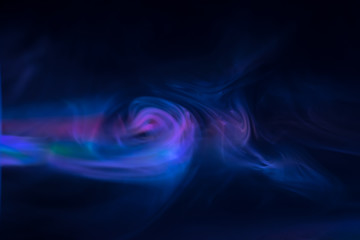purple, blue, pink smoke (evaporation) on a black background