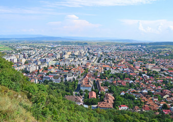 View of the city in Transylvania Romania