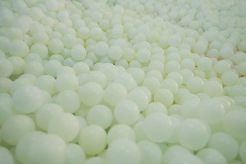 Kids ball pit or ball pool with only white ball