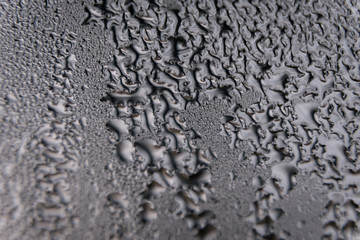 drops of water on sweaty glass