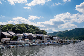 Fototapeta na wymiar 兵庫県たつの市　室津漁港