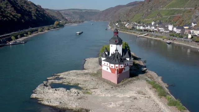 Kaub and Pfalzgrafenstein Castle a Unique Toll on the Rhine in Germany