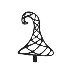 Hand drawn icon vector cartoon pine Christmas tree