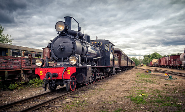Steam locomotive in Faringe, Sweden