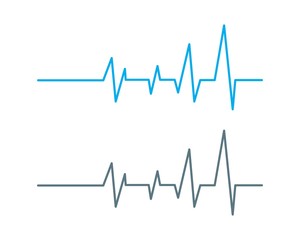 Heartbeat Cardiogram Icon Vector Logo Template
