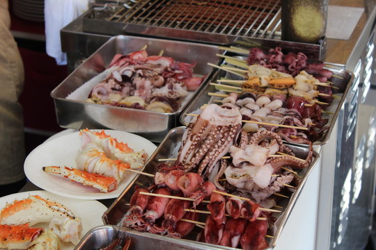 brochetas de mar