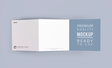 Tri-fold brochure mockup printed materials