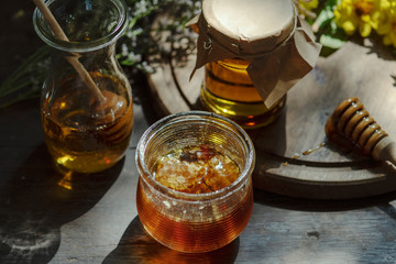Organic honey food photography recipe idea