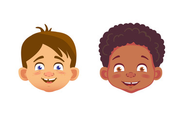 faces of boys character set