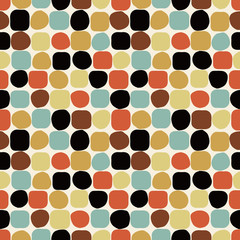 Random shapes background. Seamless pattern.Vector. ランダムなかたちのパターン