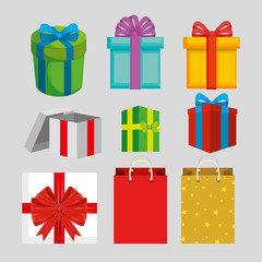 set present gift with ribbon style