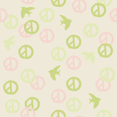 Abstract seamless pattern, Cute, peace pattern, coloured background