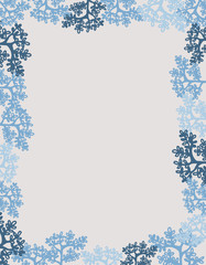 Natural frame, foliage border, tree silhouette pattern, design element