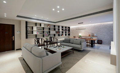 Stylish and simple home interior, 