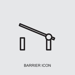 barrier icon. outline barrier icon from airport collection. Use for web, mobile, infographics and UI/UX elements. Trendy barrier icon.