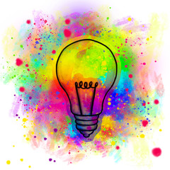 Creative light bulb Idea concept