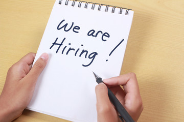 We Are Hiring, Motivational Business Recruitment Words Quotes Concept