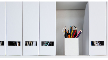 Ordner, Reihe, wei&szlig;