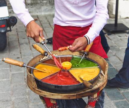 Sweet Traditional Ottoman Paste - osmanli macunu on the street of Istanbul