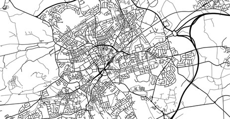 Fototapeta na wymiar Urban vector city map of Blackburn, England