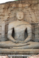 Fototapeta na wymiar Gal Vihara Sitting Buddha