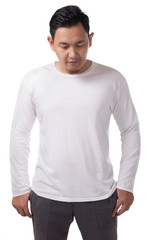 Obraz premium White Long Sleeved Shirt Design Template