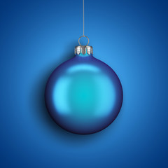 3D Rendering Christmas ball on a dark background