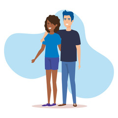 couple avatar characters icons