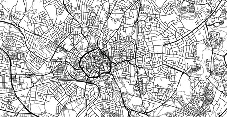 Fototapeta na wymiar Urban vector city map of Coventry, England