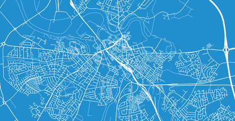 Urban vector city map of Carlise, England