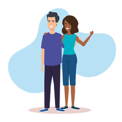 couple avatar characters icons