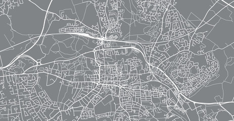 Fototapeta na wymiar Urban vector city map of Colchester, England