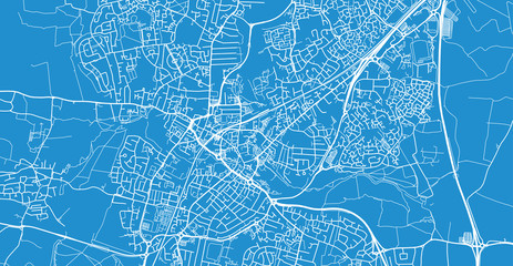 Urban vector city map of Chelmsford, England