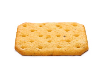 Salty crackers isolated on white background