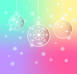 Merry Christmas and Happy New Year Background, Vector Illustration.