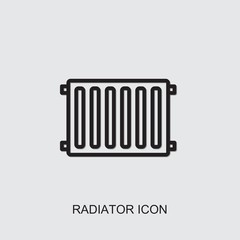 radiator icon. outline radiator icon from smarthome collection. Use for web, mobile, infographics and UI/UX elements. Trendy radiator icon.