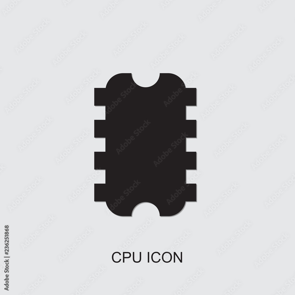 Poster cpu icon. filled cpu icon from innovation collection. use for web, mobile, infographics and ui/ux el