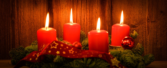 Banner Weihnachten Kerzenlicht