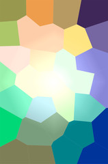 Illustration of abstract Blue, Red And Green Giant Hexagon Vertical background.