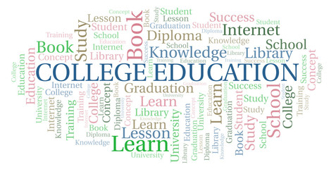 College Education word cloud.