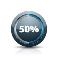 50% button illustration