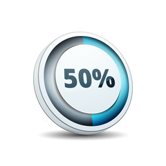 50% button illustration
